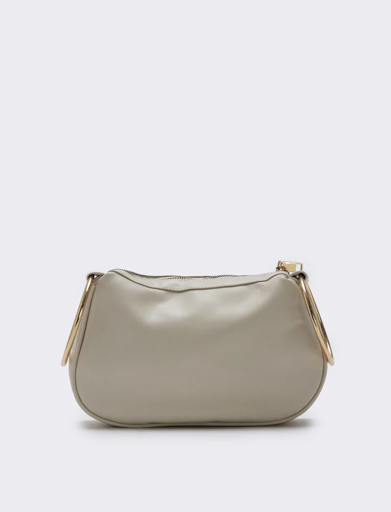 Borsa con manici in metallo - Beige