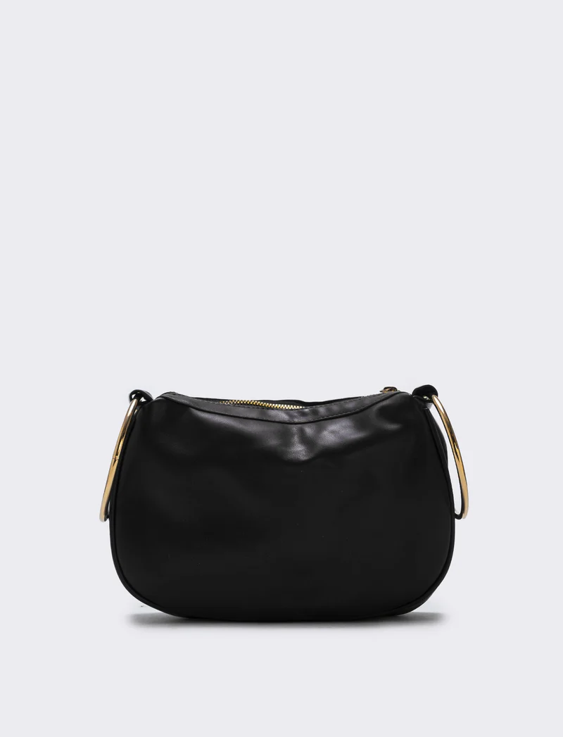 Borsa con manici in metallo - Nero
