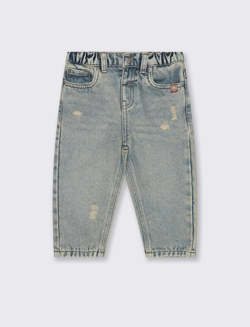 Jeans ampia vestibilità moda chiara - Denim