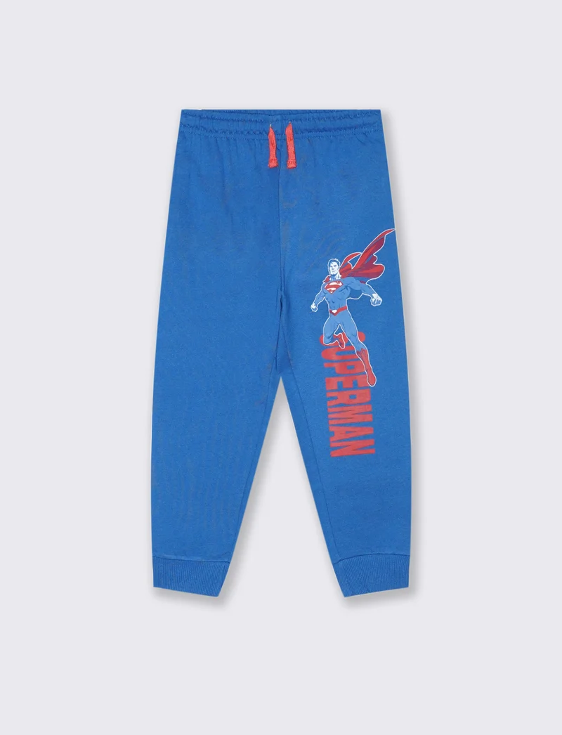 JOGGER IN FELPA DC COMICS - Blu cobalto