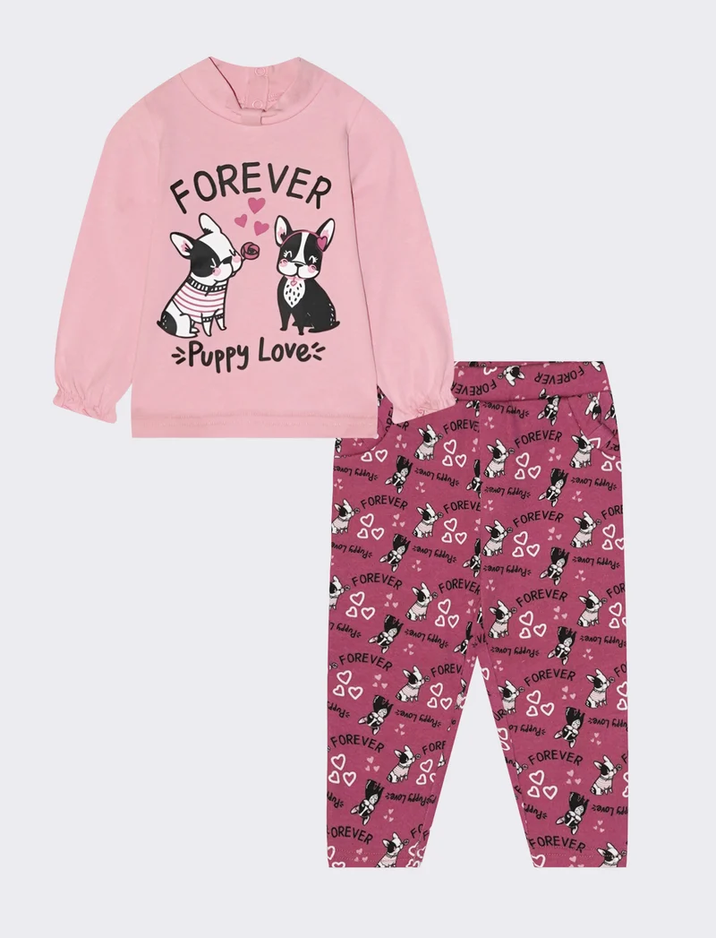 Tuta maglietta e jogger - Rosa