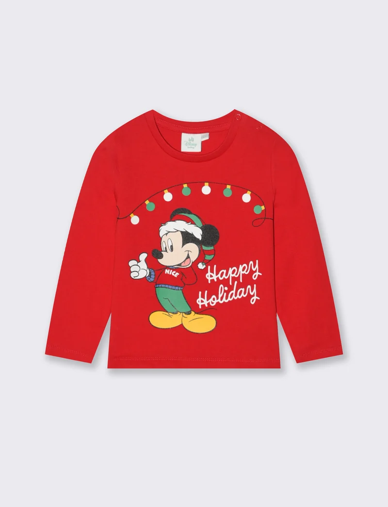 Maglietta natalizia Mickey Mouse - Rosso