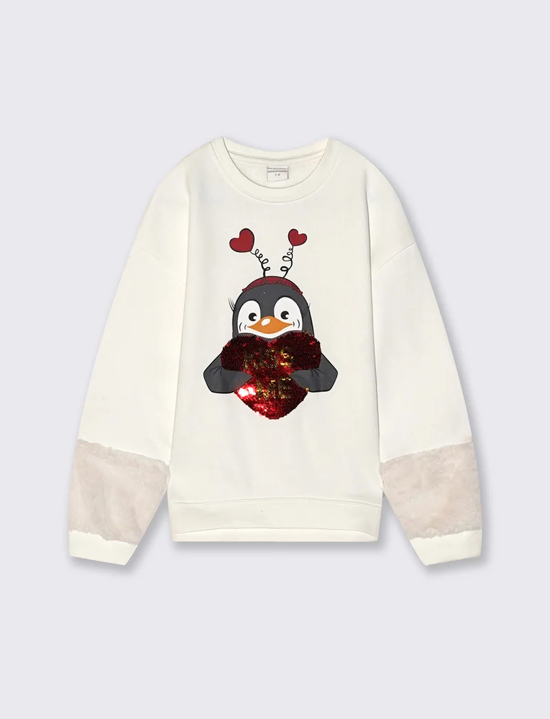 Felpa da bambina - Bianco sporco