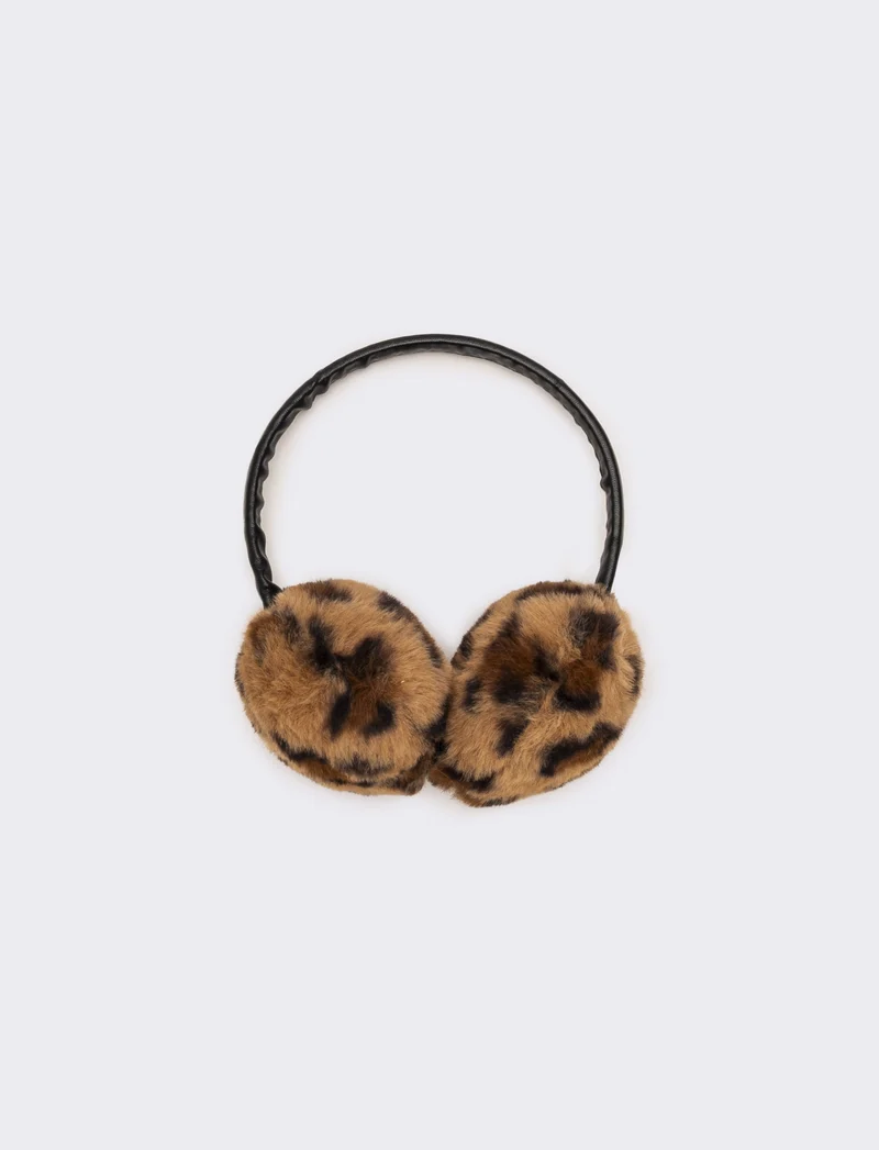 Copriorecchie con ecopelle donna - Leopardato