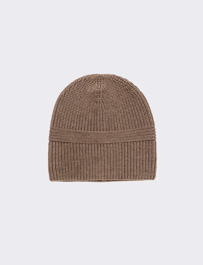 Cappello cuffia senza risvolto uomo - Grigio fango