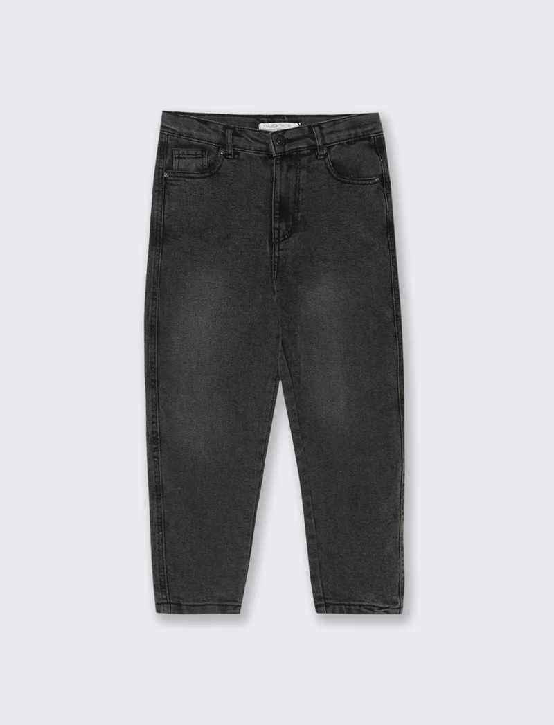 JEANS BALLON IN DENIM - Nero