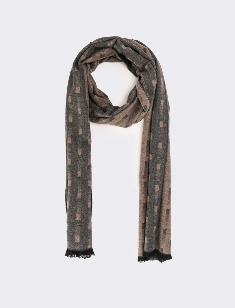 Sciarpa classica uomo vari disegni - Grigio
