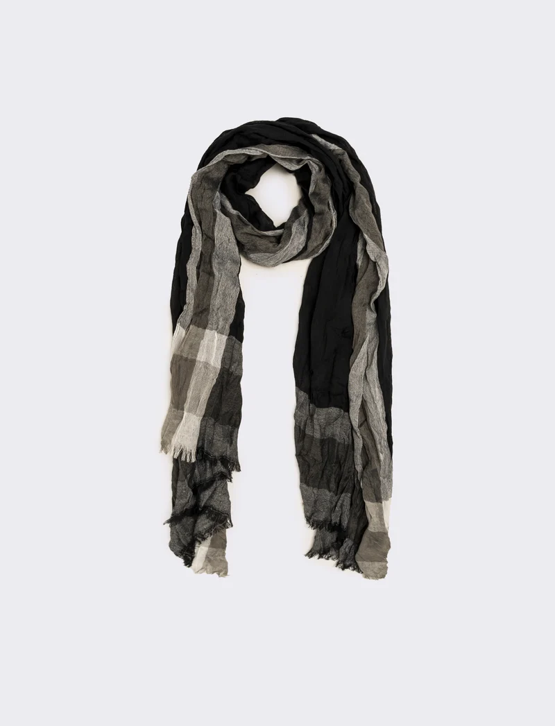 Foulard uomo a quadroni - Nero