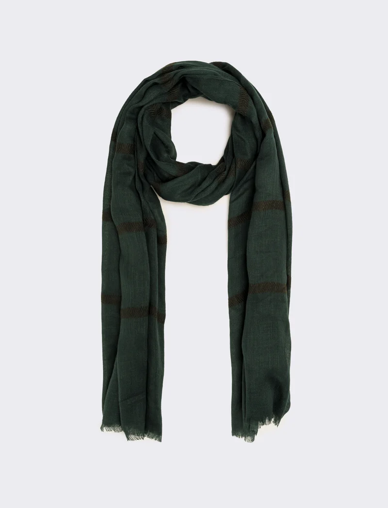 Foulard righe uomo - Verde