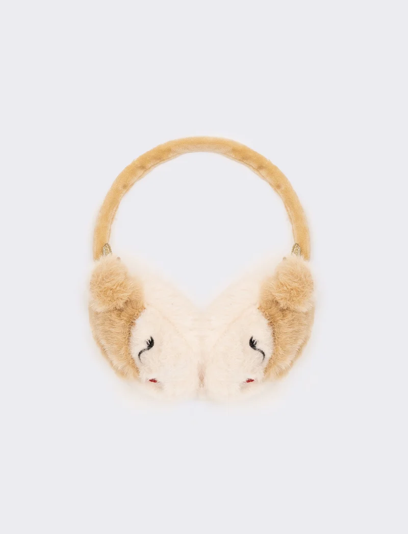 Copriorecchie bambina renna - Beige
