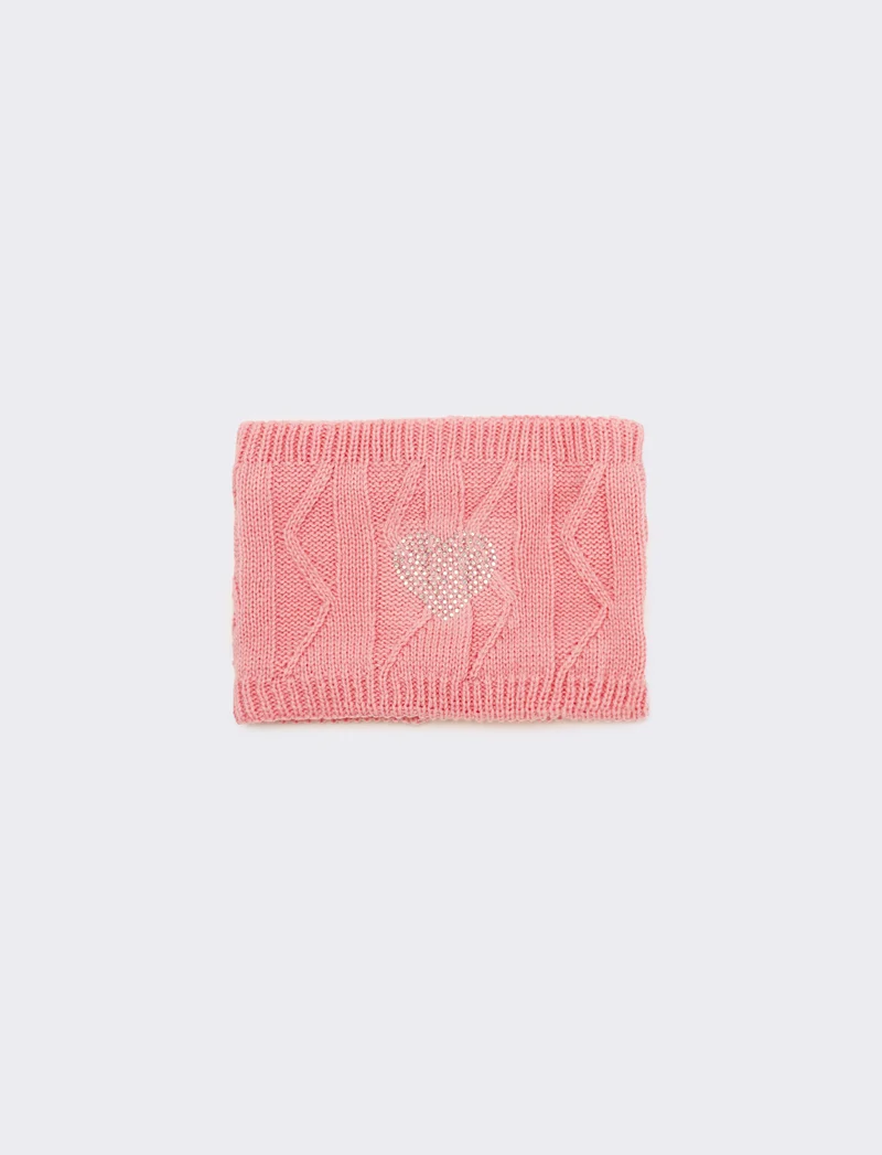Sciarpa collo con borchiette - Rosa