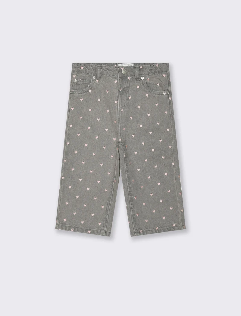 Jeans con ricami - Grigio