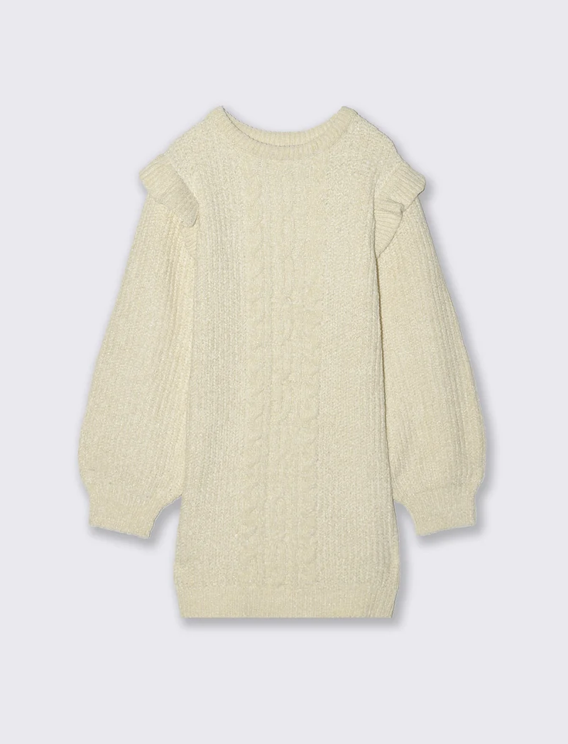 Abito trecce in ciniglia - Beige
