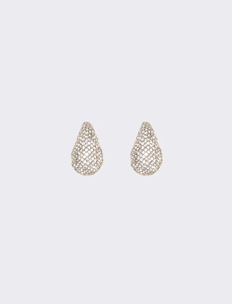 Orecchino goccia strass - Argento