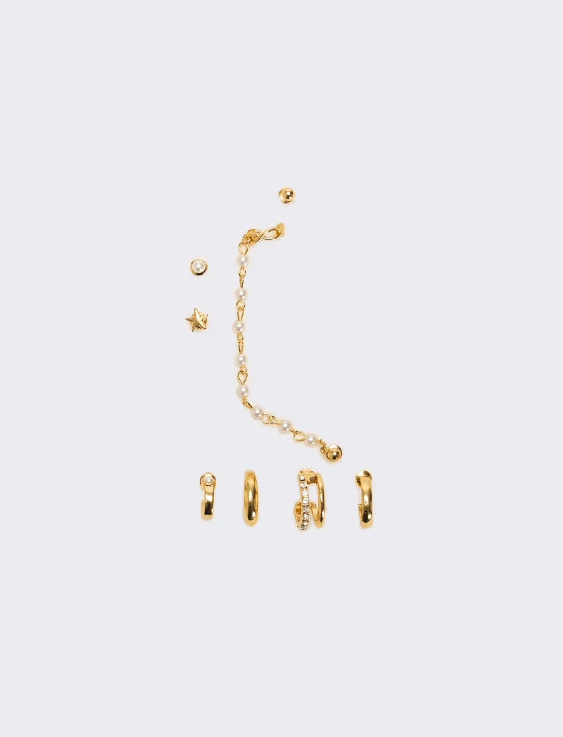 Orecchini 8 pezzi assortiti - Oro