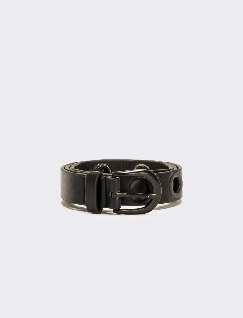 Cintura bambino con rivetti h 2,5 cm - Nero