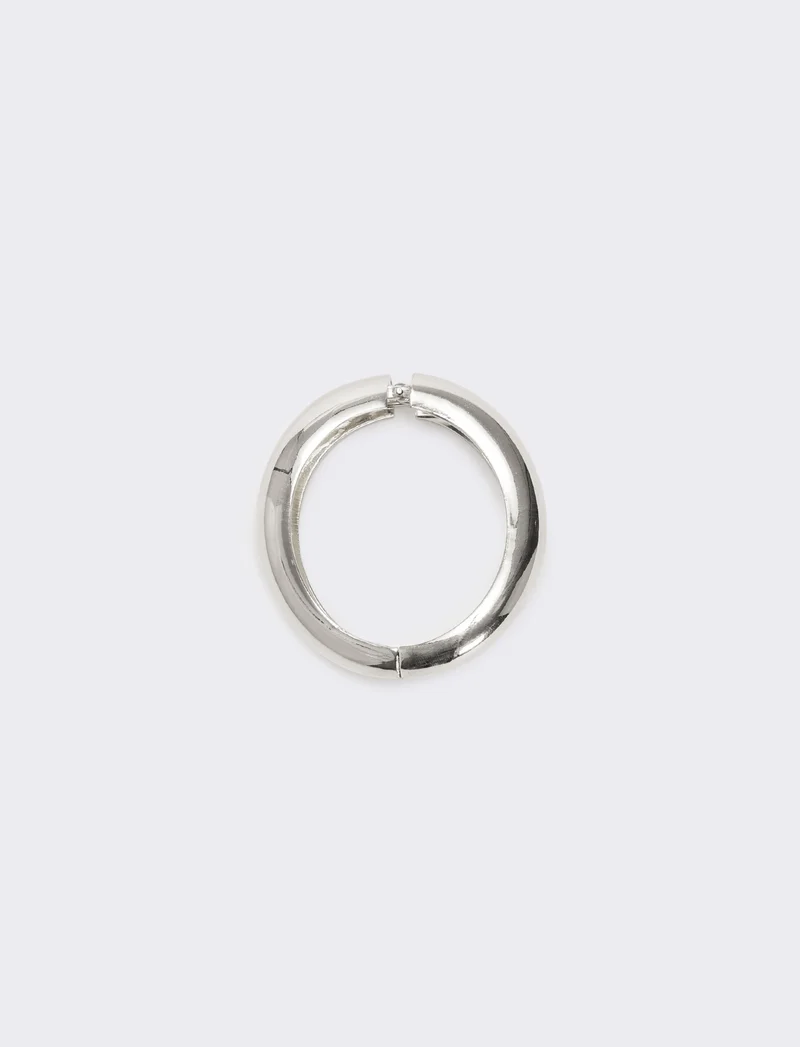 Bracciale rigido tubolare liscio - Argento