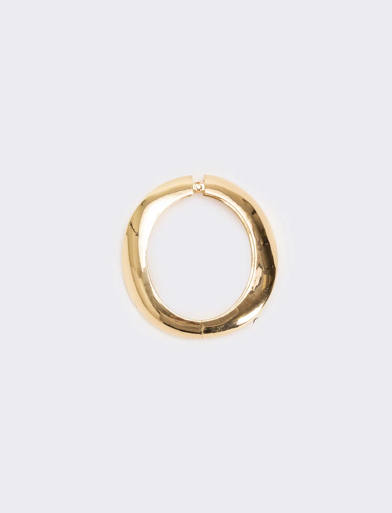 Bracciale rigido chiusura a scatto - Oro