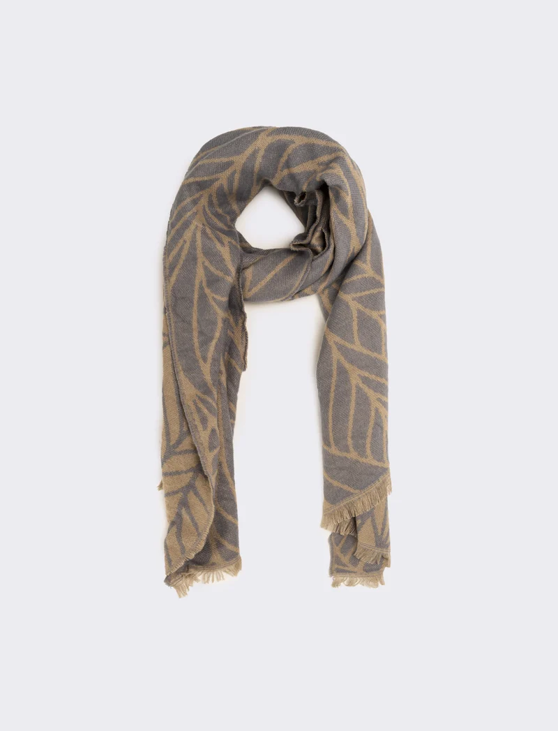 Sciarpa donna peso leggero goffrata - Denim