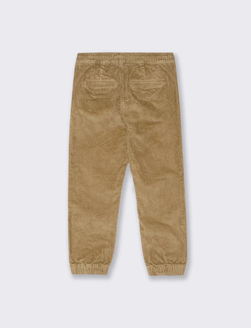 Jogger in velluto a coste. - Beige