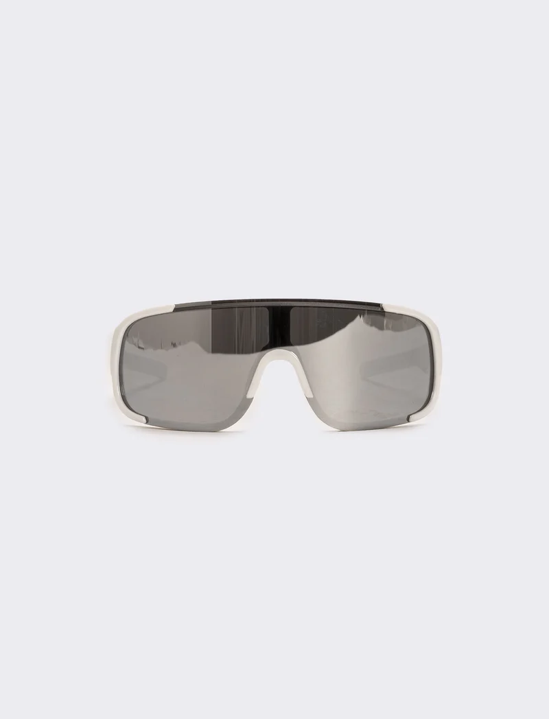 Occhiali a maschera con lente a specchio - Bianco