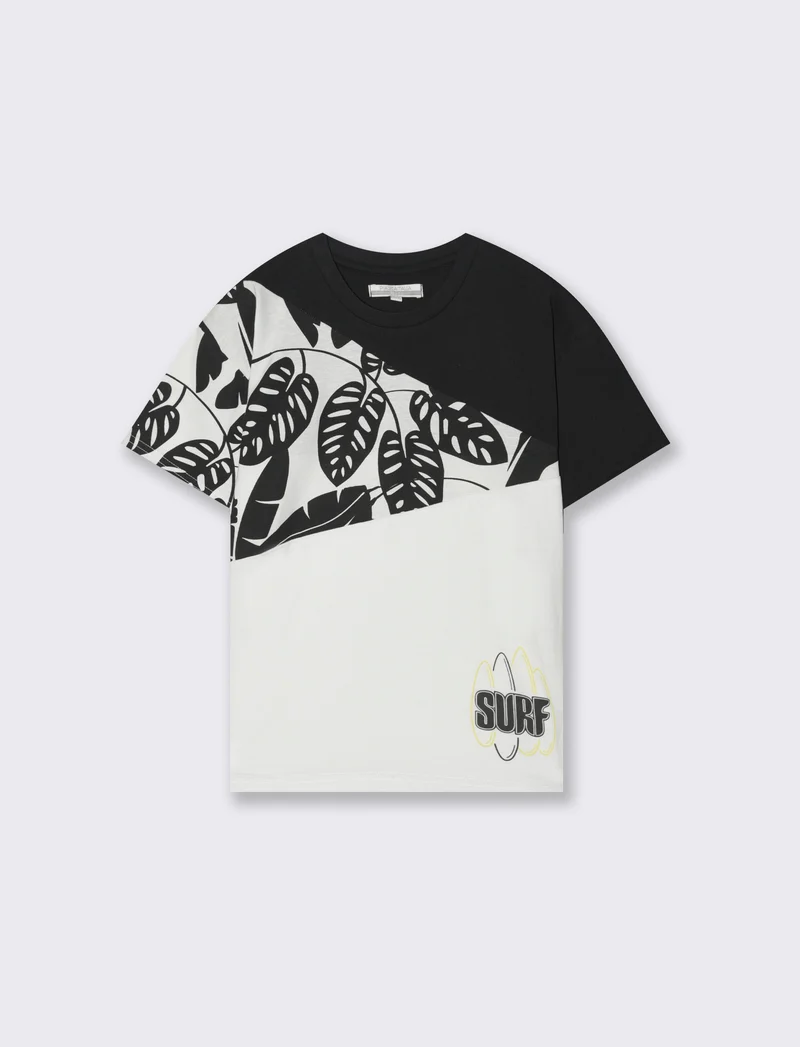 T-shirt bicolor da bambino - Fantasia