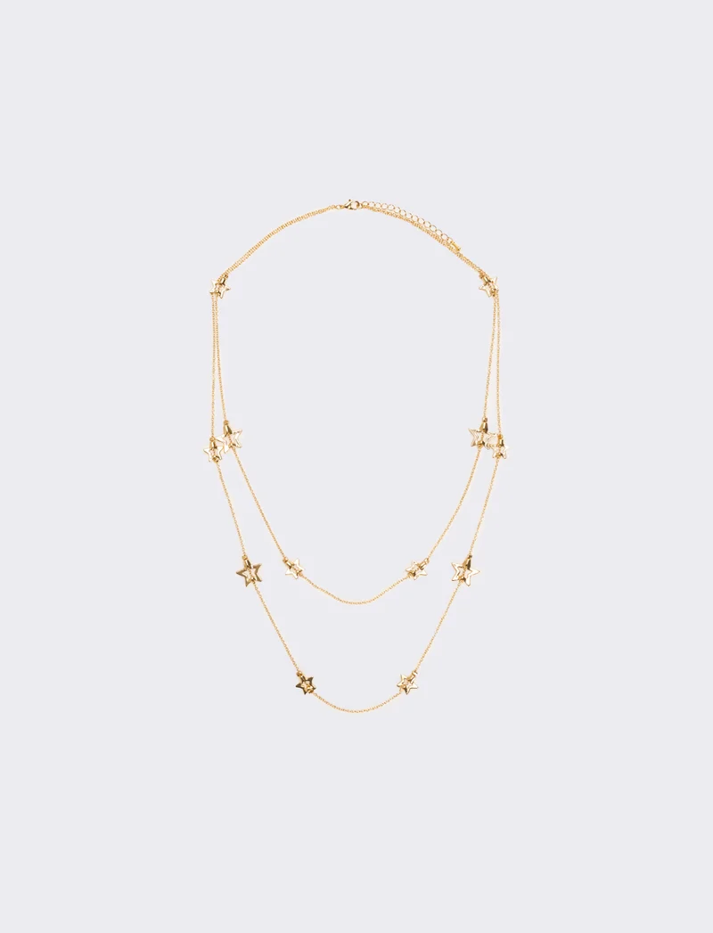 Collana con cuoricini e stelline per lei - Oro