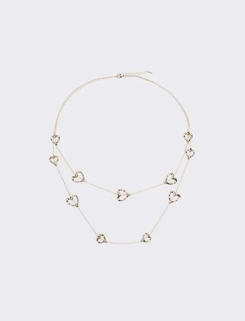 Collana con cuoricini e stelline per lei - Argento