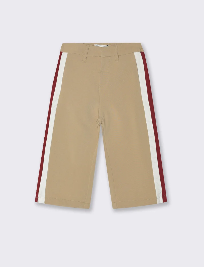 Pantalone con bande laterali - Beige