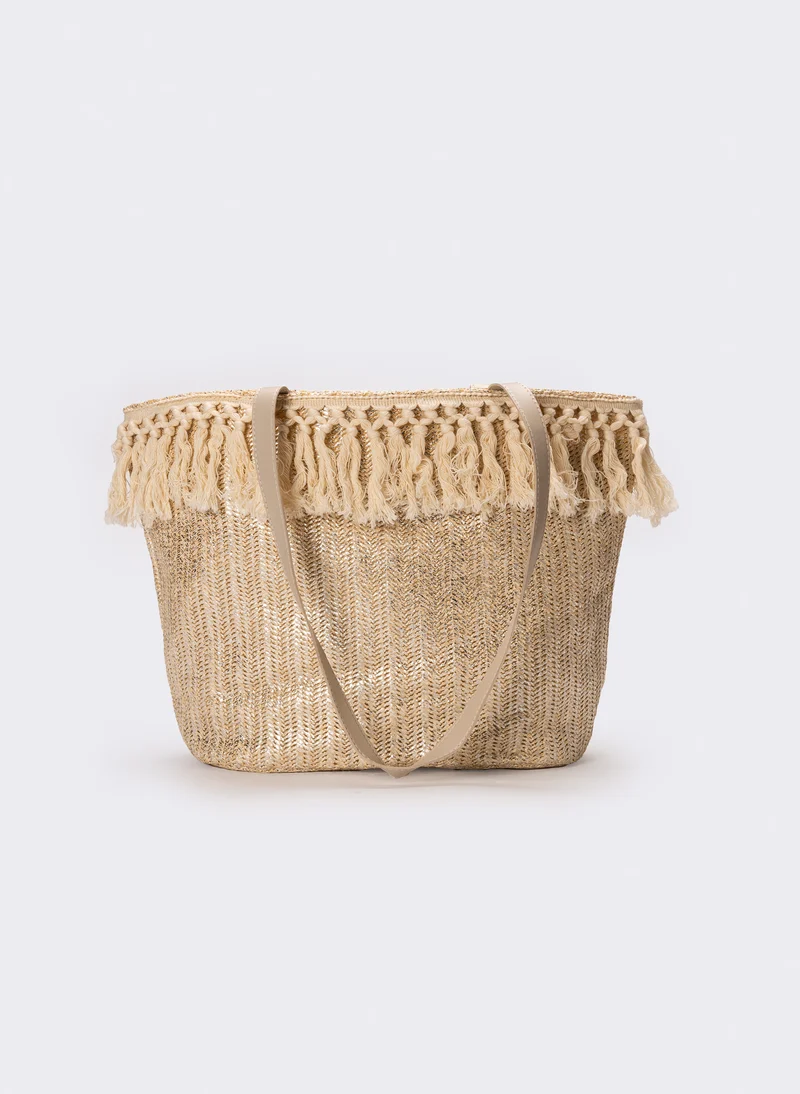 Shopper etnica donna con frange - Argento