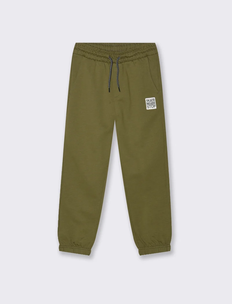 JOGGER in felpa - Verde militare