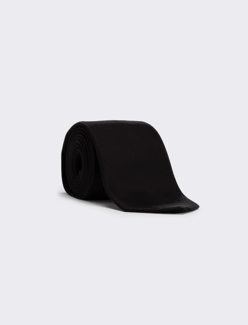 Cravatta uomo liscia 8cm - Nero