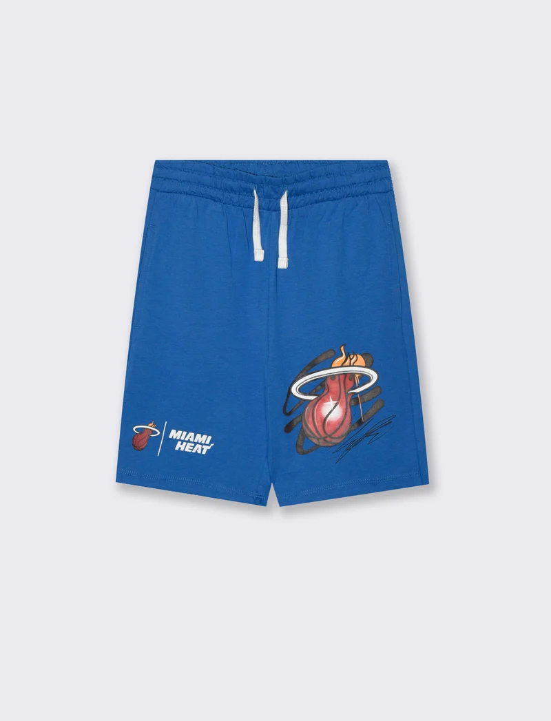 Bermuda con stampa NBA da bambino - Blu cobalto