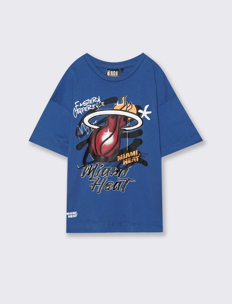 Magliette in cotone NBA da bambino - Blu cobalto