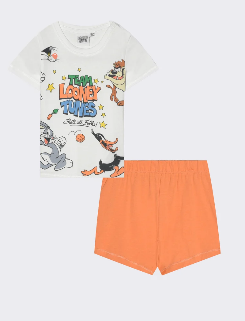 Completo Looney tunes neonato - Bianco