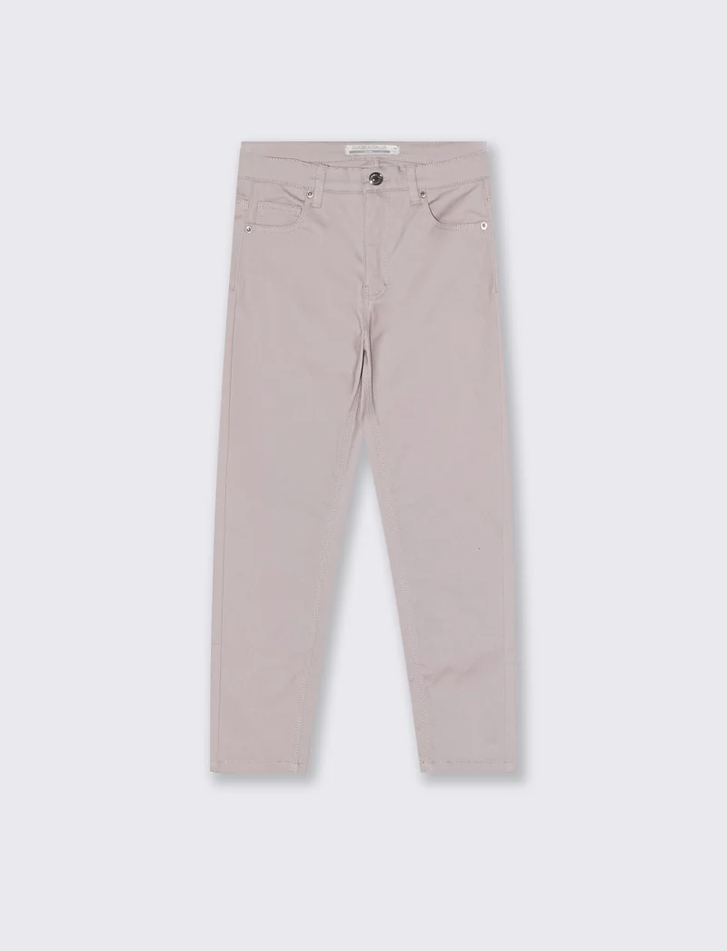 Pantalone skinny da bambina. - Rosa antico