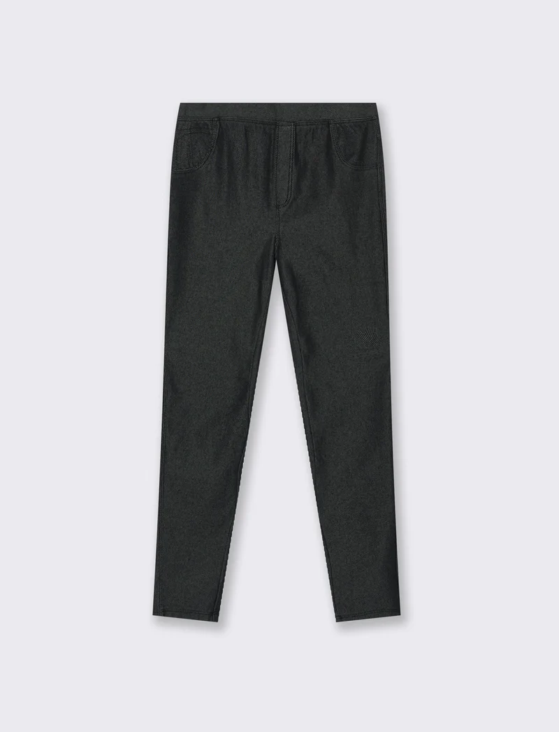 Leggings effetto denim - Nero