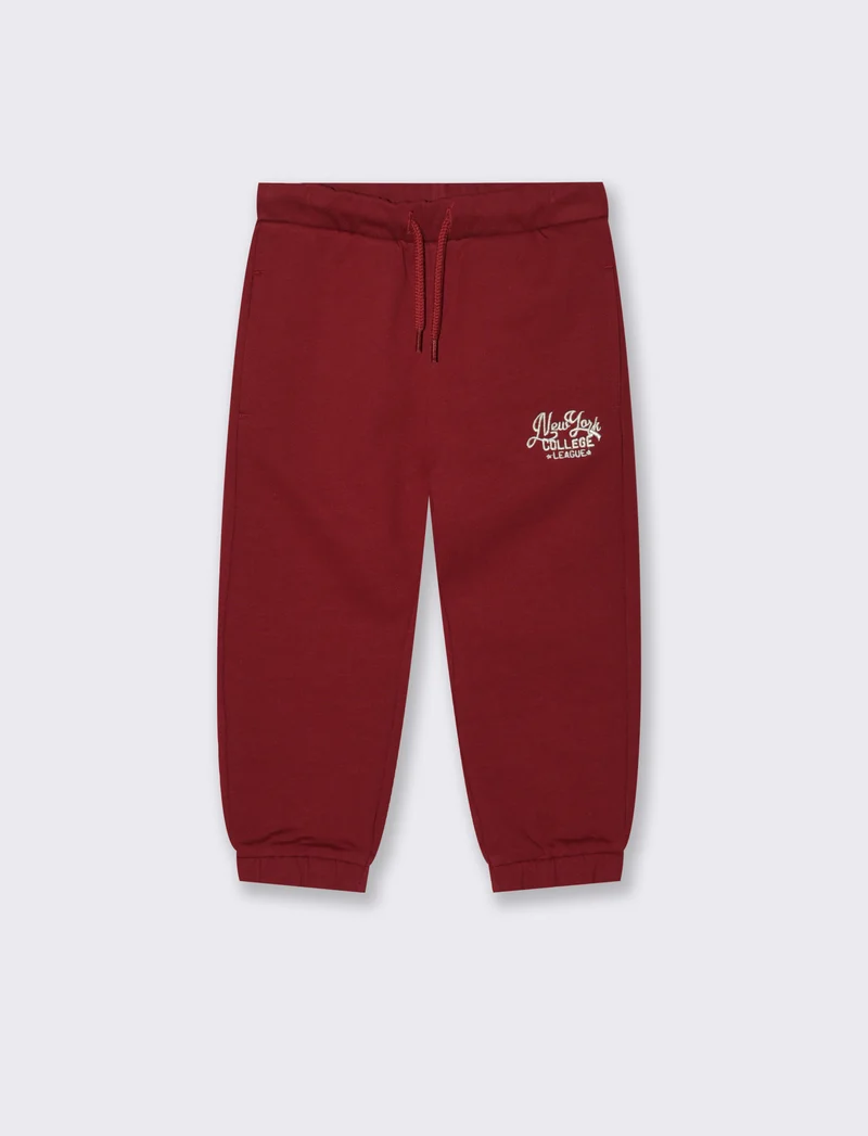 Jogger basico con stampa - Bordeaux