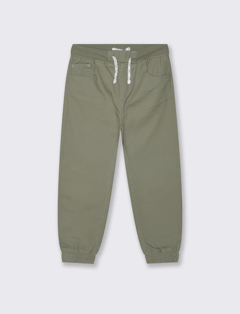PANTALONI JOGGER IN COTONE - Verde militare