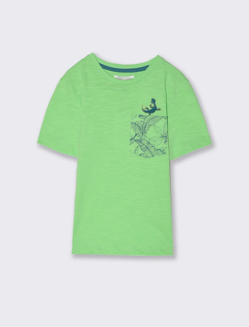T-shirt con stampa geco da bambino - Verde mela