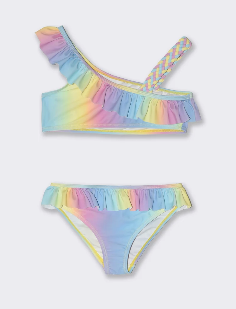Costume arcobaleno da bambina - Multicolore