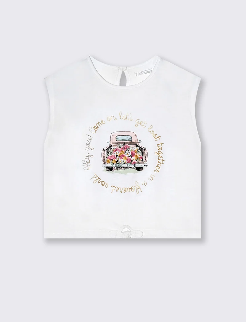 Maglietta con nodo neonata - Bianco