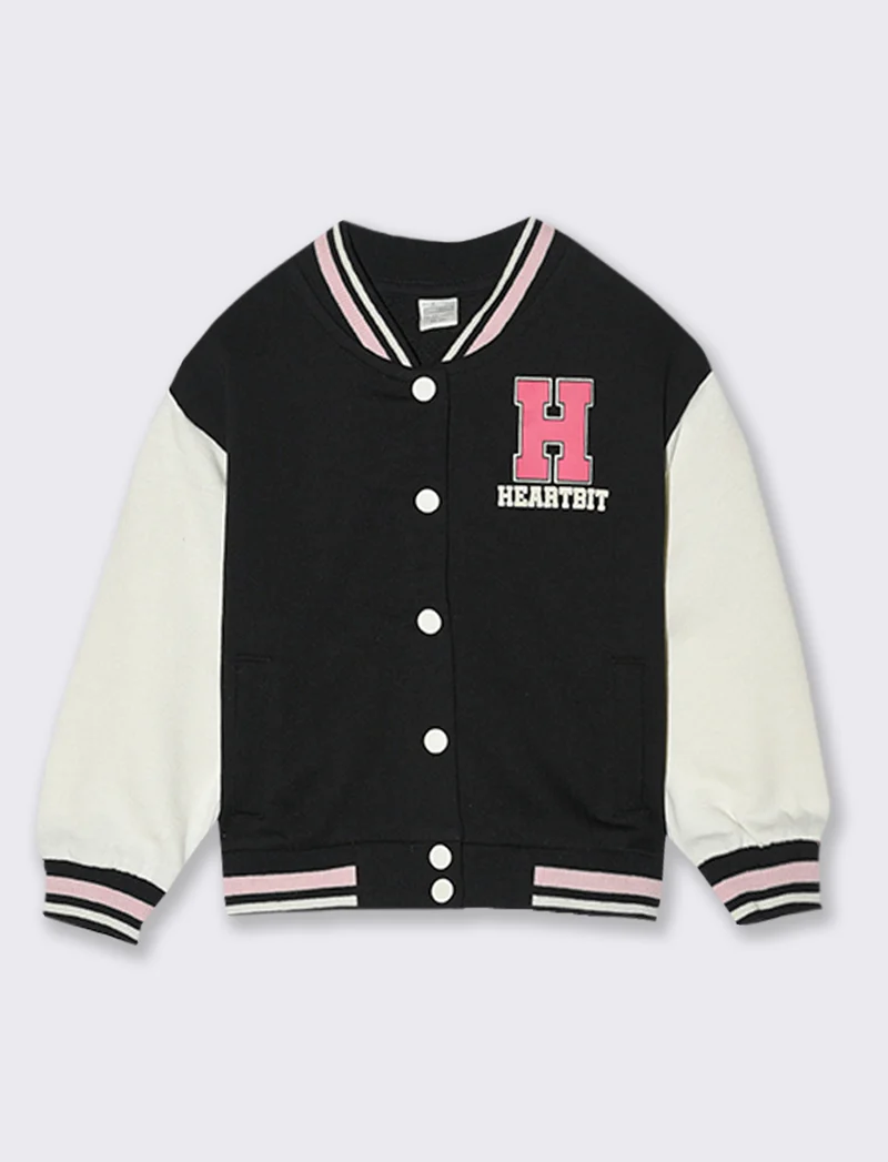 Giacca stile college - Nero