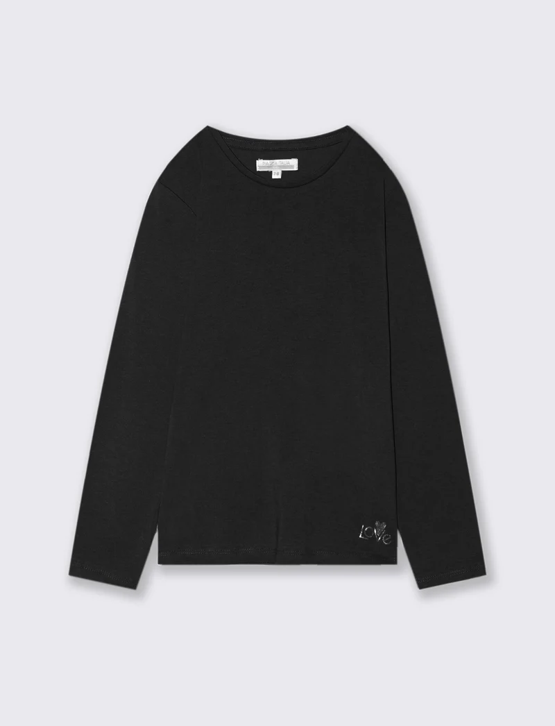T-shirt maniche lunghe - Nero