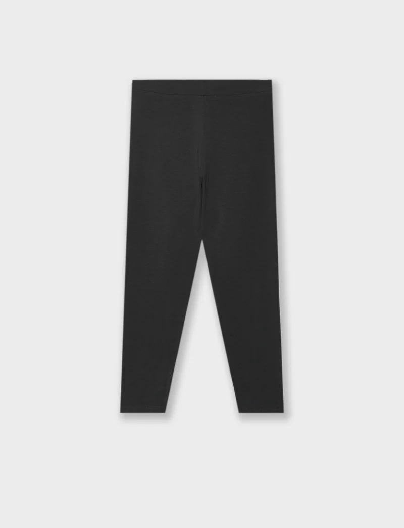 Leggings basico elasticizzato. - Nero