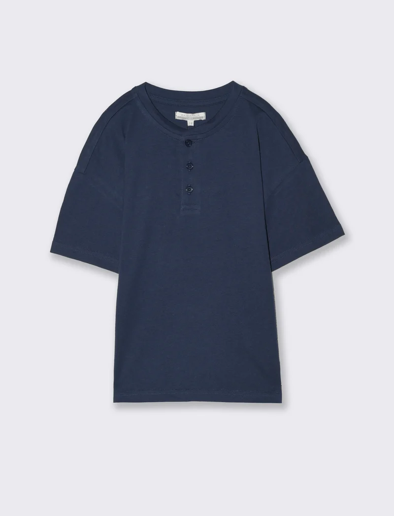 Maglietta serafino da bambino - Blu