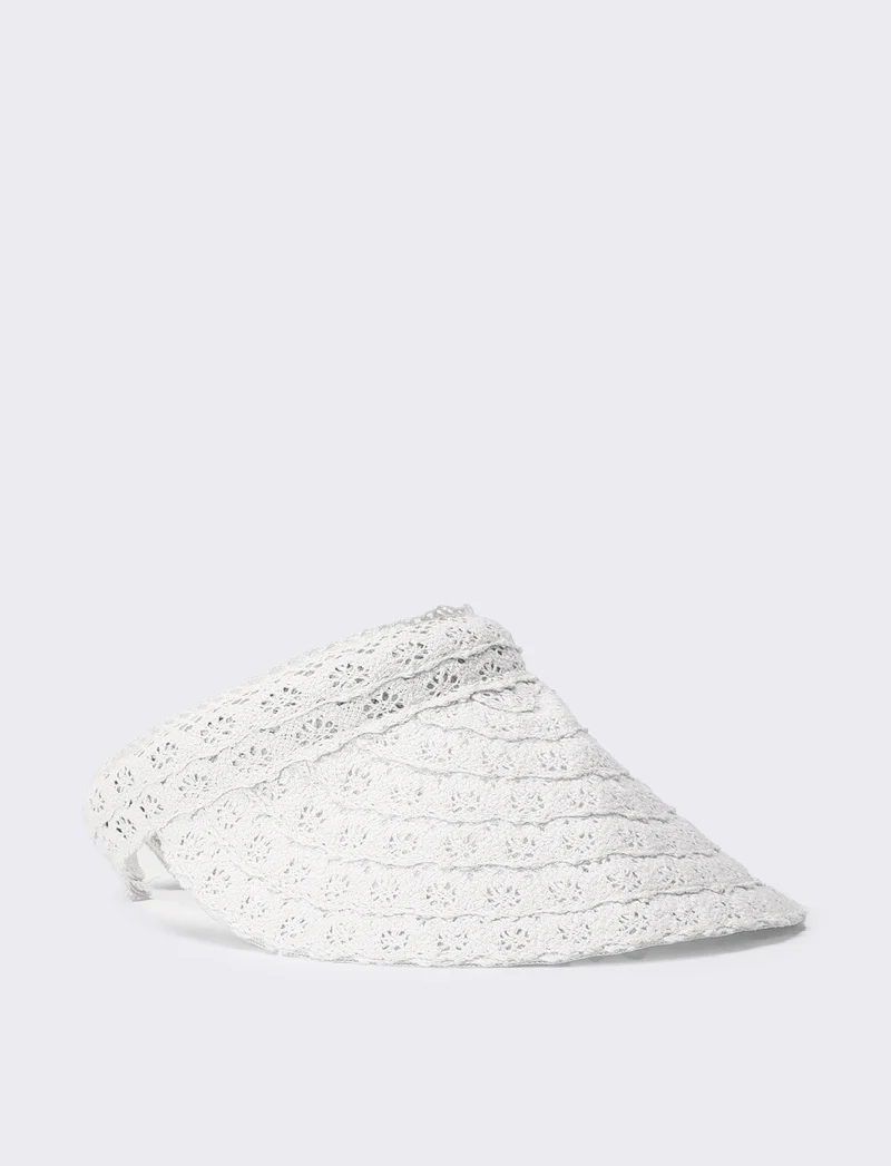 Cappello bambina visiera con passamaneria - Bianco