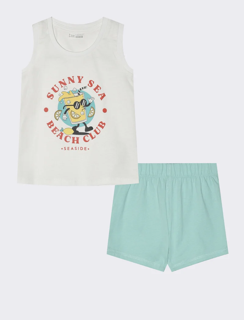 Completo canotta e shorts da neonato - Bianco