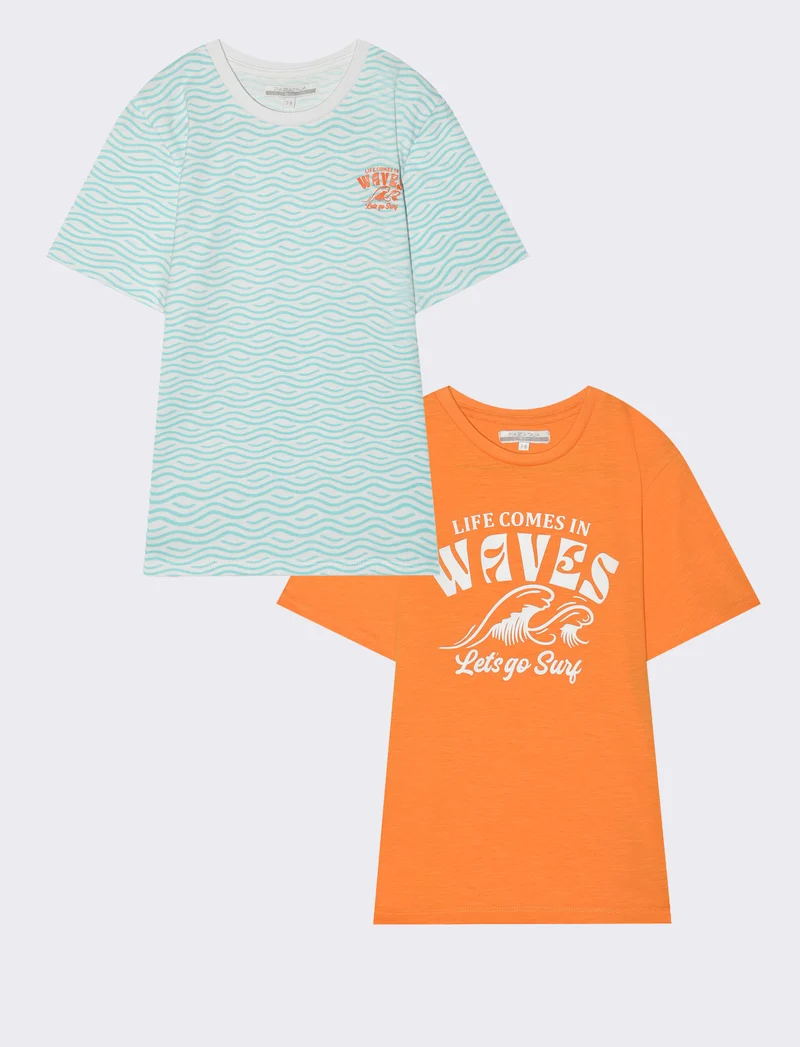 T-shirt 2Pack da bambino - Arancio