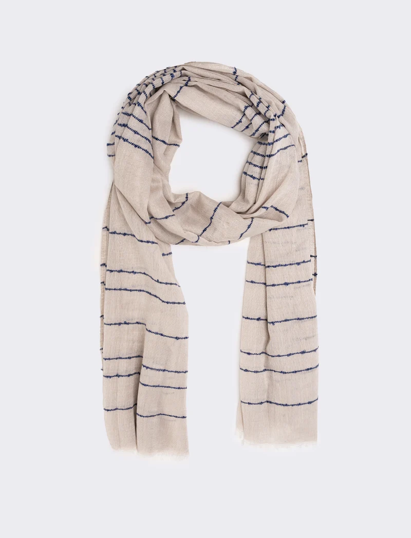 Foulard uomo righe - Beige